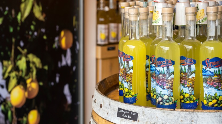 bottles of limoncello