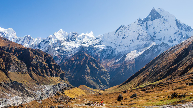 View of Annapurna from base camp