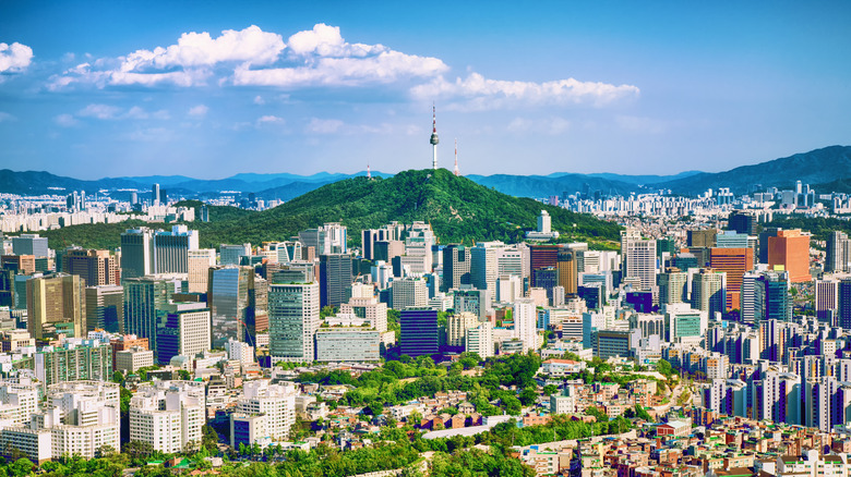 aerial view of Seoul