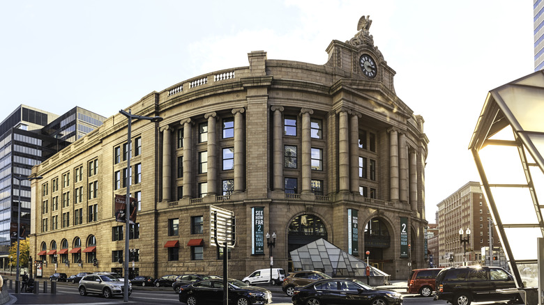 South station exterior autumn light