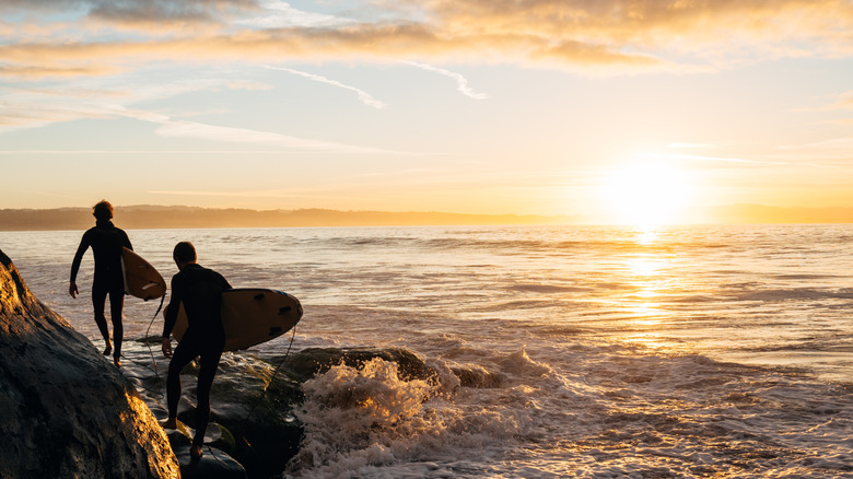 surfers in santa cruz california