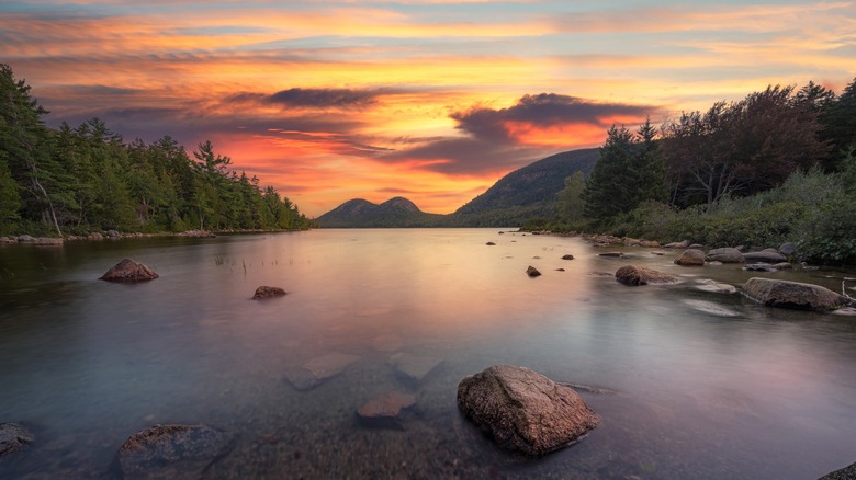Acadia sunrise at Jordan Pond