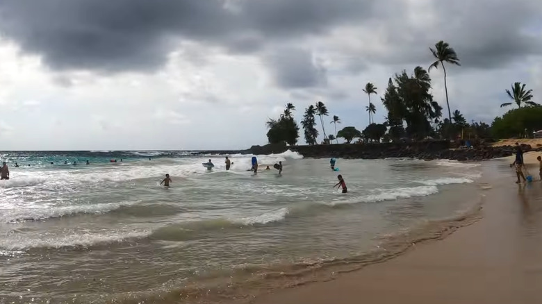 Brennecke's Beach on Kauai