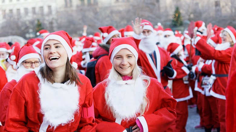 Annual Santa run in Stockholm