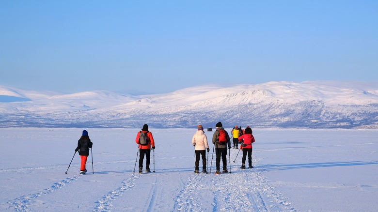 Snowshoeing in Abisko