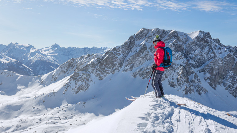 Skiier on the mountain