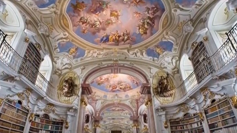 Inside Wiblingen Monastery Library 