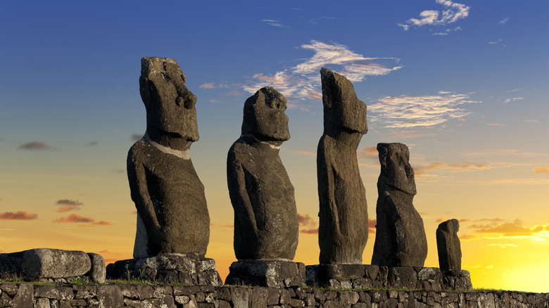 Moai statues at Easter Island