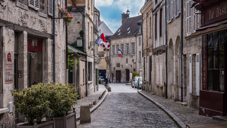 Empty European town street