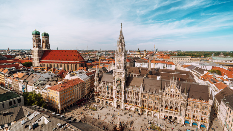 aeriel view of market square cathedral