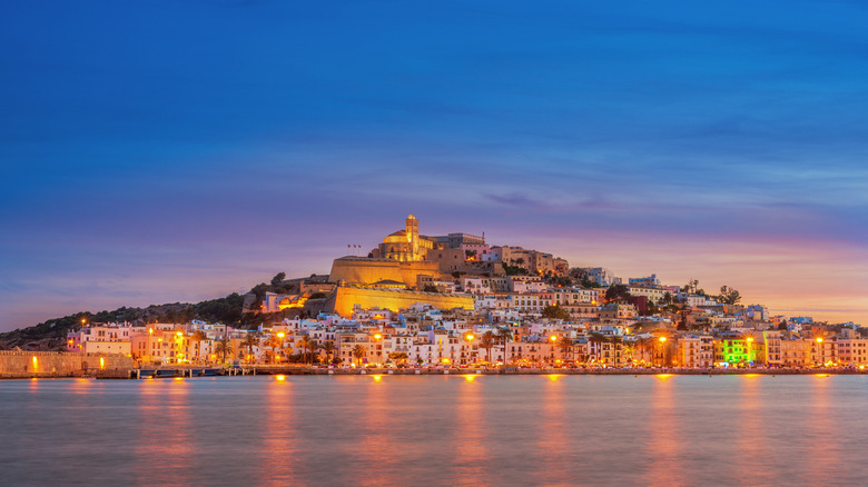 Ibiza with its lights on