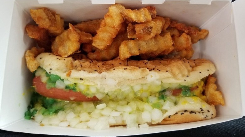 Superdawg with crinkle fries 