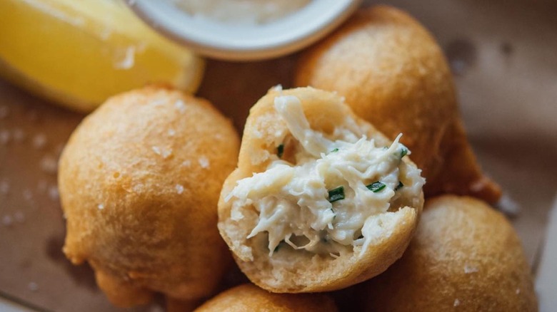 la petite grocery's blue crab beignets