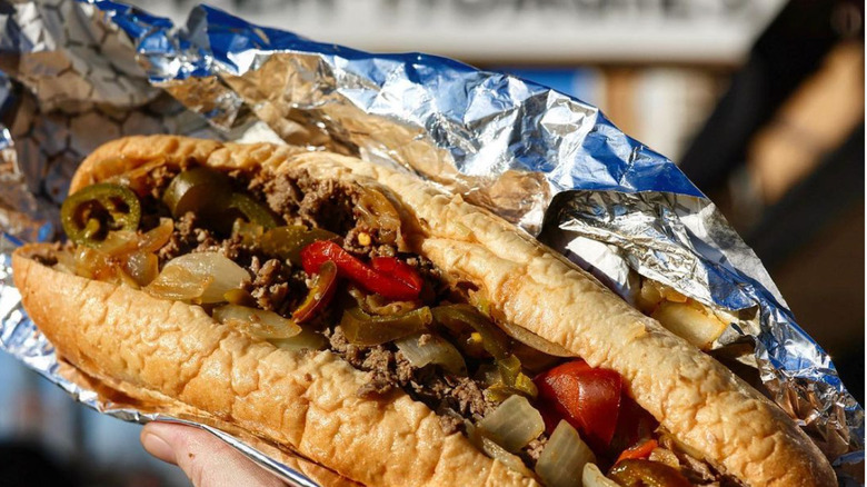 Dalessandro's cheesesteak in tinfoil 
