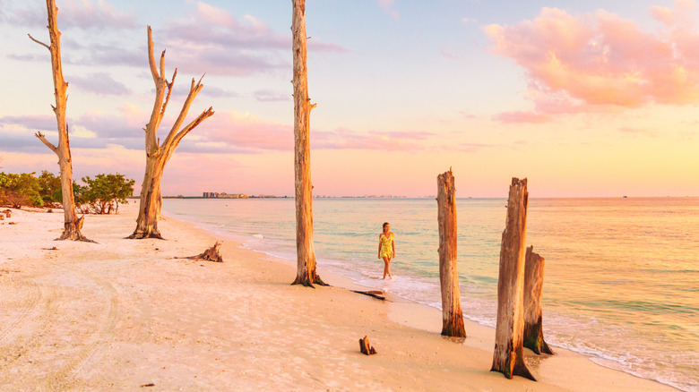 Sunset at Lovers Key beach