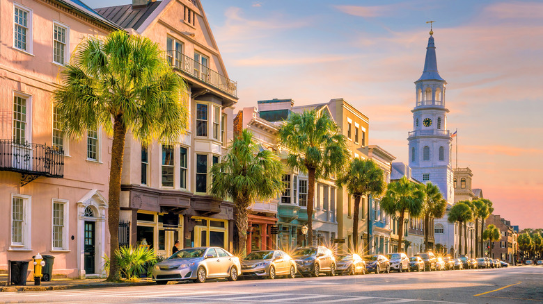 Colorful houses in Charleston 