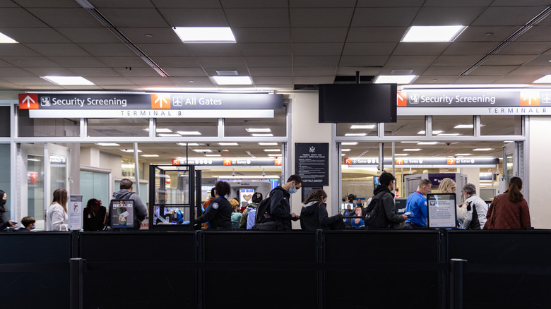 Passengers at Philadelphia International Airport