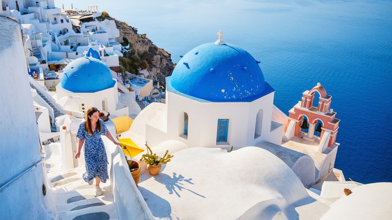 Whitewashed houses in Santorini