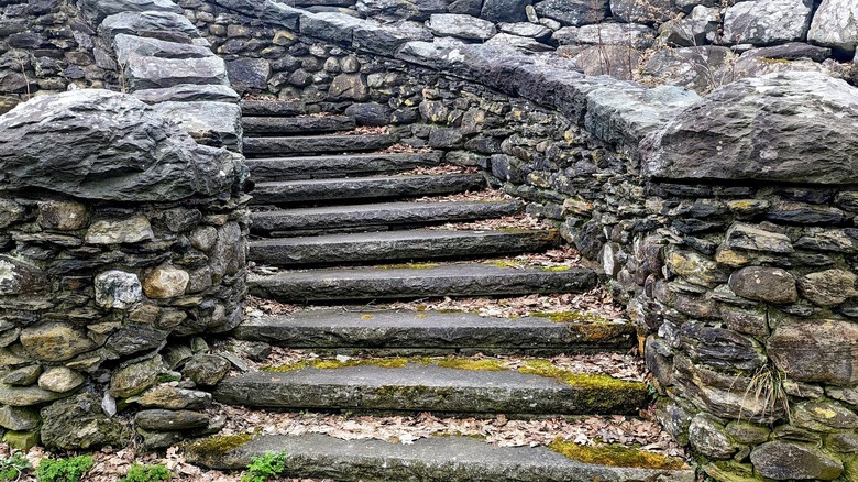 Stone stairway at Kripalu Center