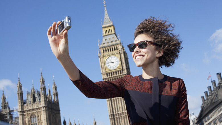 London tourist selfie