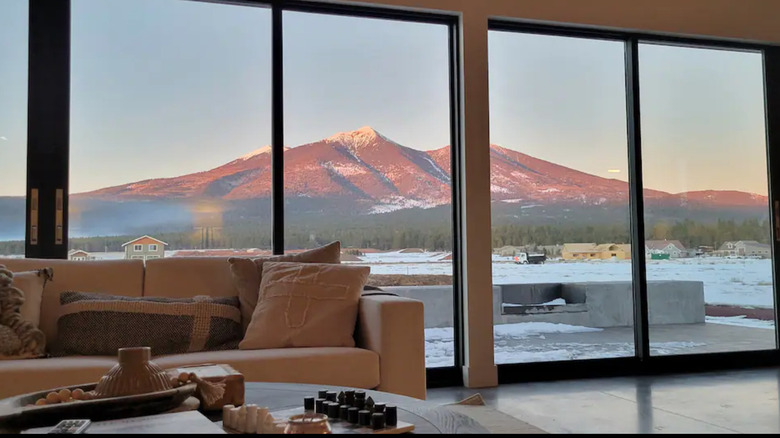 cabin's view of Humphreys Peak