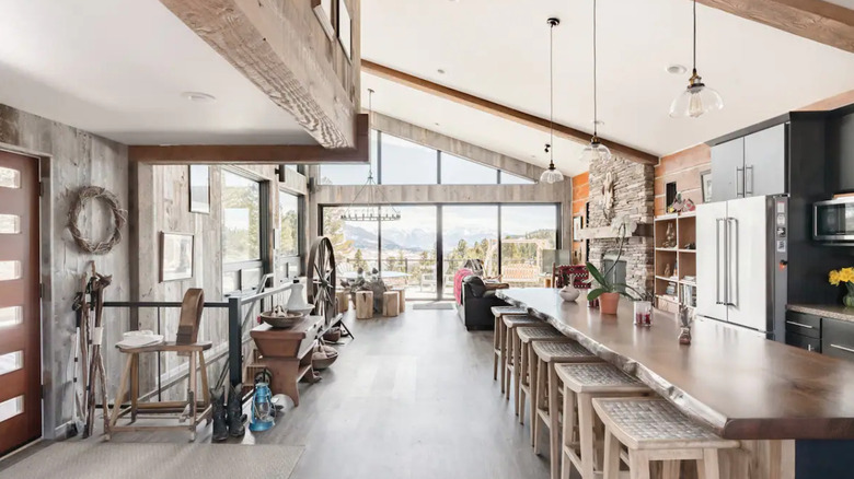 modern mountain cabin in Montana