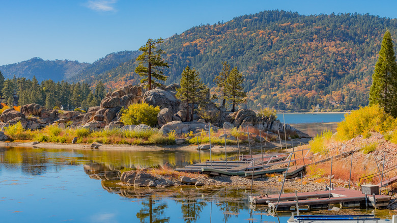 alpine lake in fall