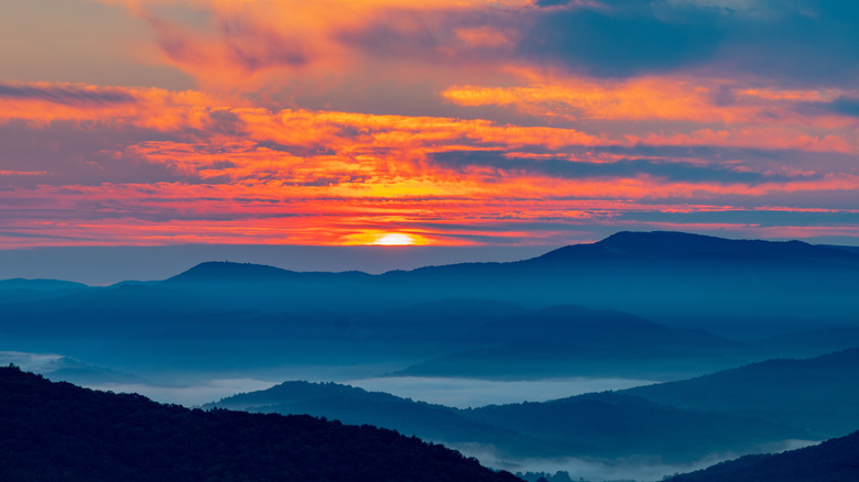 Sunrise at Blue Ridge Mountains