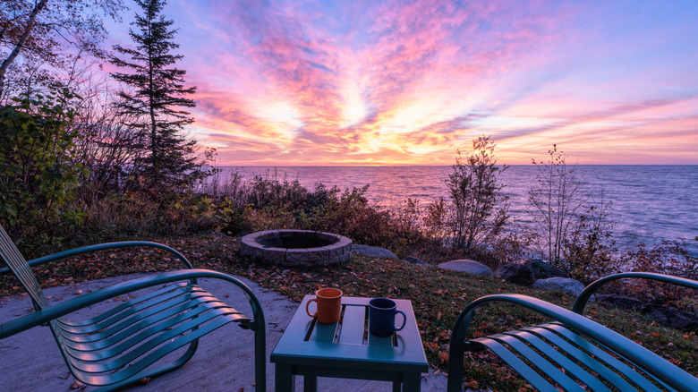 Sunrise from Lake Superior cabin