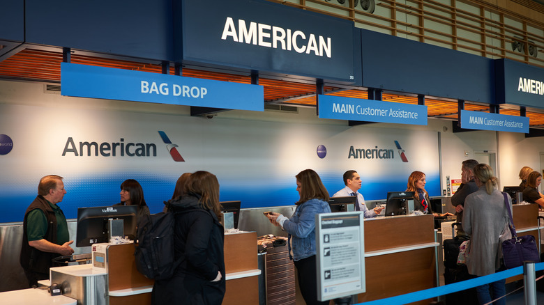 American Airlines check in desk