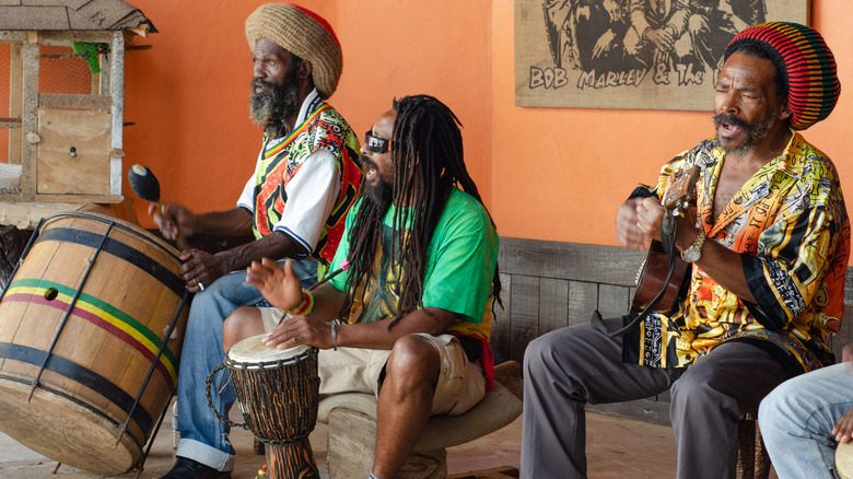 Reggae artists playing instruments