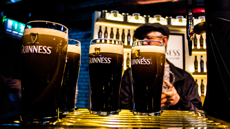 pints of Guinness beer