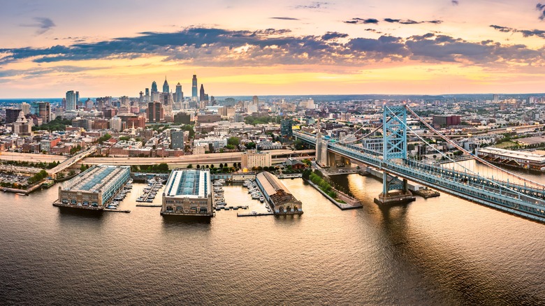 Philadelphia at sunset 