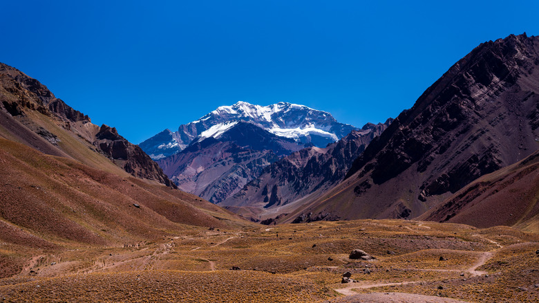 Panorama of Aconcagua and mountains