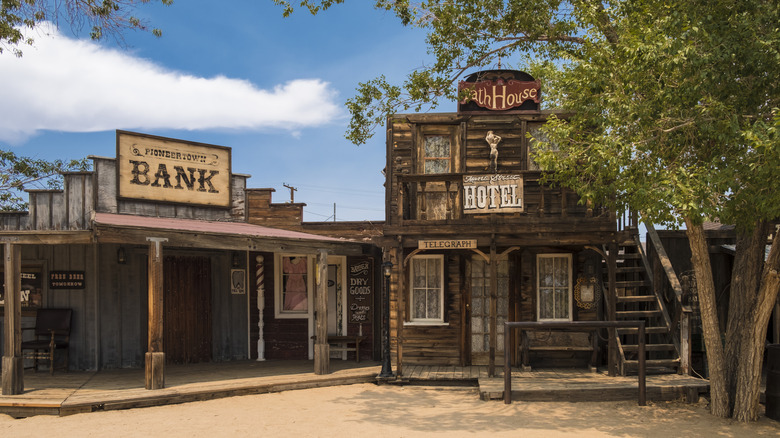 False fronts in Pioneertown, California