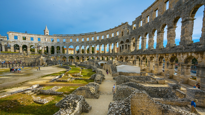 ancient building with arches