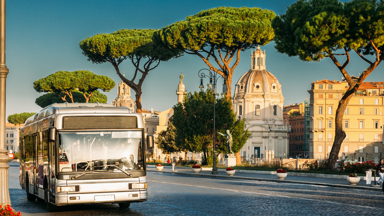 Bus in central Rome