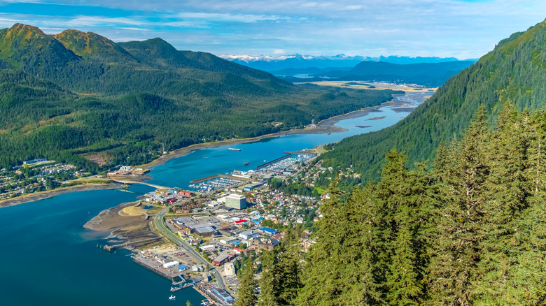 Alaska waterway with mountains