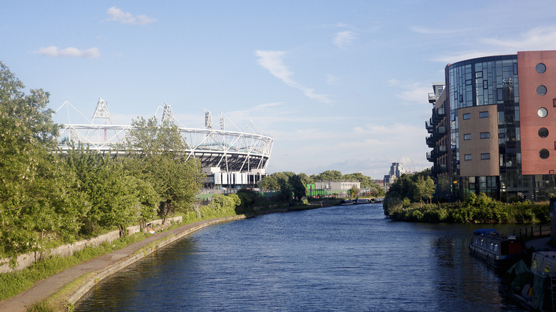 Stadium and canal