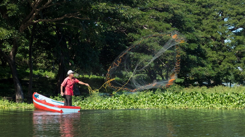 Fisherman on Lake Nicaragua