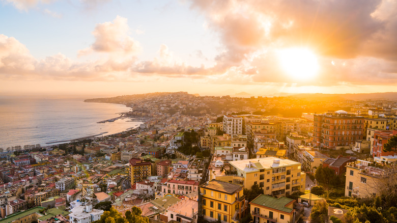 Naples cityscape and coastline