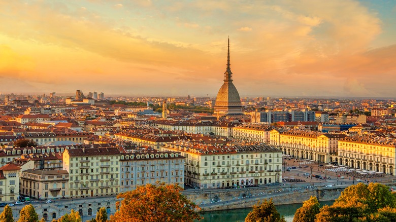 Turin with Mole Antonelliana spire