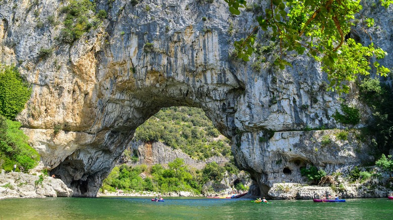 canyon arch over river