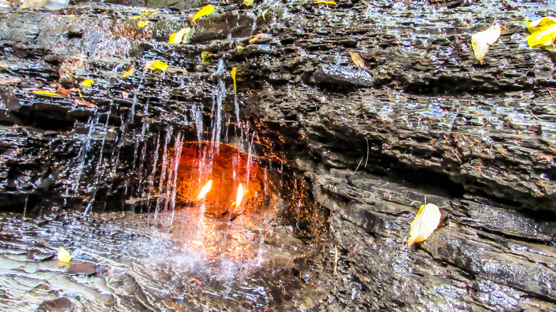Eternal Flame Falls in Orchard Park