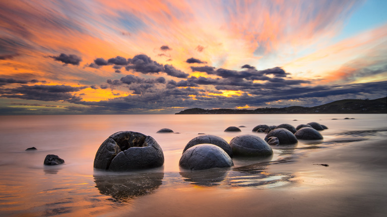 Moeraki Boulders in Otago, New Zealand