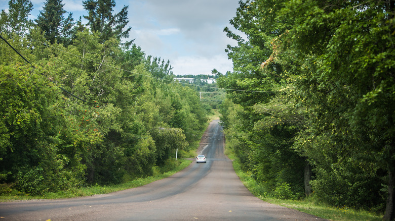 The Magnetic Hill in Moncton, Canada