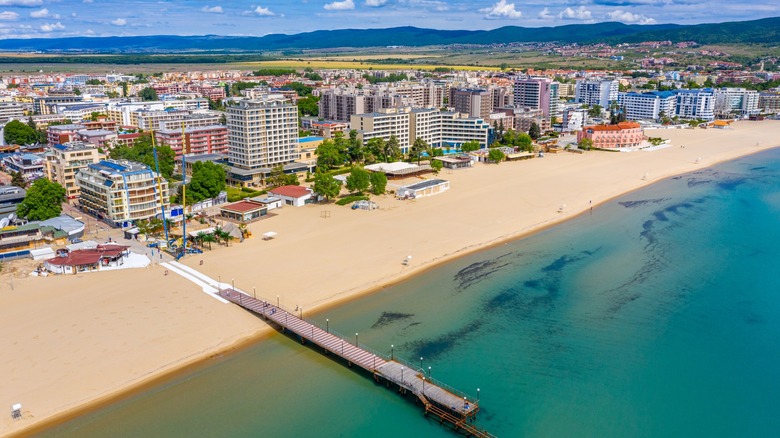 Aerial view of Sunny Beach