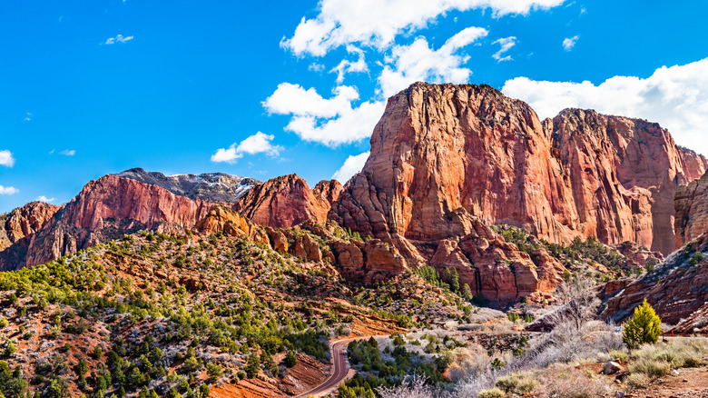 Kolob Canyon cliffs sky