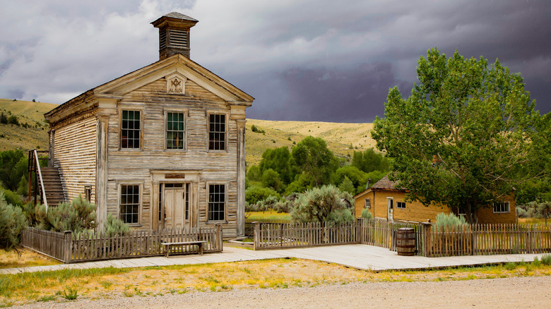 Bannack Montana Dark Storm Clouds