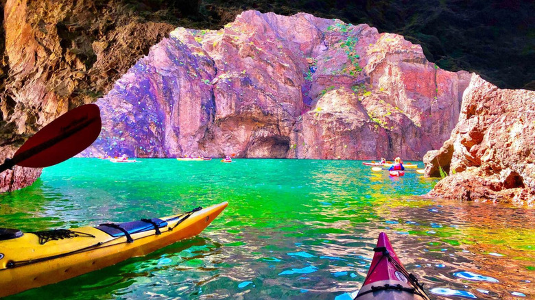 Kayakers in Emerald Cave